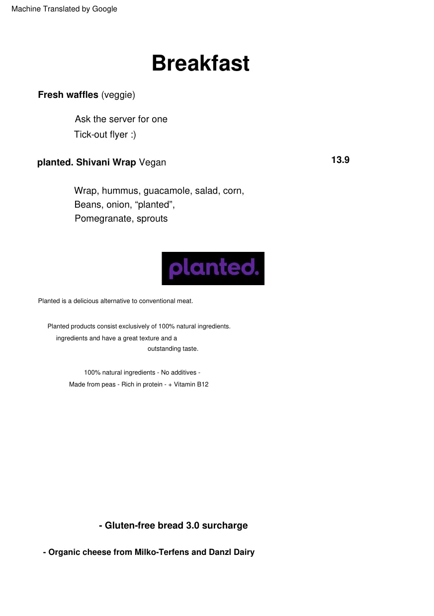 Speisekarte Seite 5